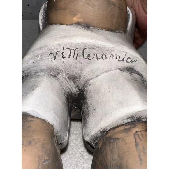 Dr Chimp Monkey Lab Coat Doctor Chalkware Figurine 1975 V&M Ceramics Damage Ear - Picture 6 of 7